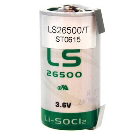 Saft LS26500_TAB C Battery 3.6V 7700mAh Lithium replaces Xeno Energy and more LS26500_TAB